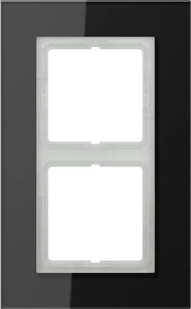 Jung LSP982GLSW Cadre Double Noir Mat Design Moderne, Facile à Poser