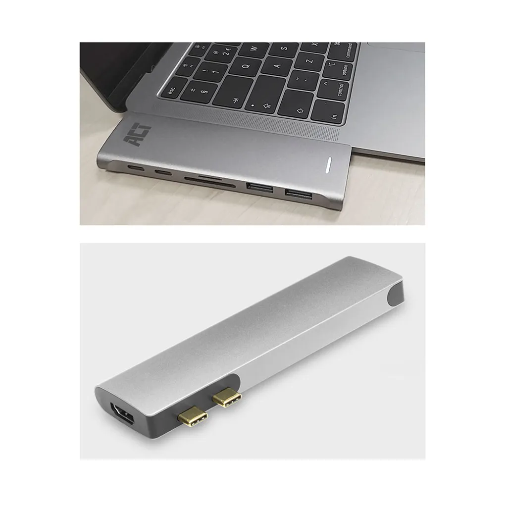Adaptateur Multiport 4K HDMI avec Hub USB et DP Loop-through ACT AC7025