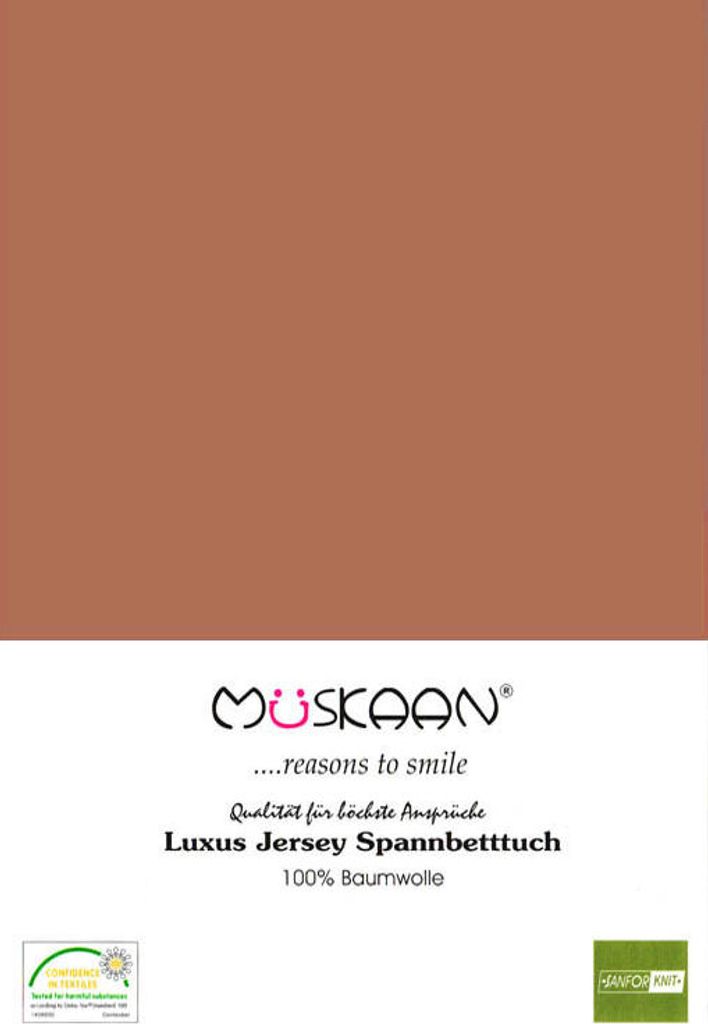 Jersey Spannbettlaken 140x200 - 160x200 cm Nougat Braun - Produktbild 
