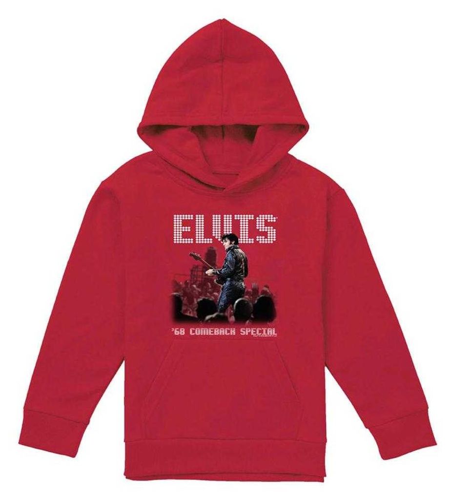 Elvis Presley - "Return Of The King" Kapuzenpullover für Kinder, Zum Überziehen TV32241 (152-158) (Rot)