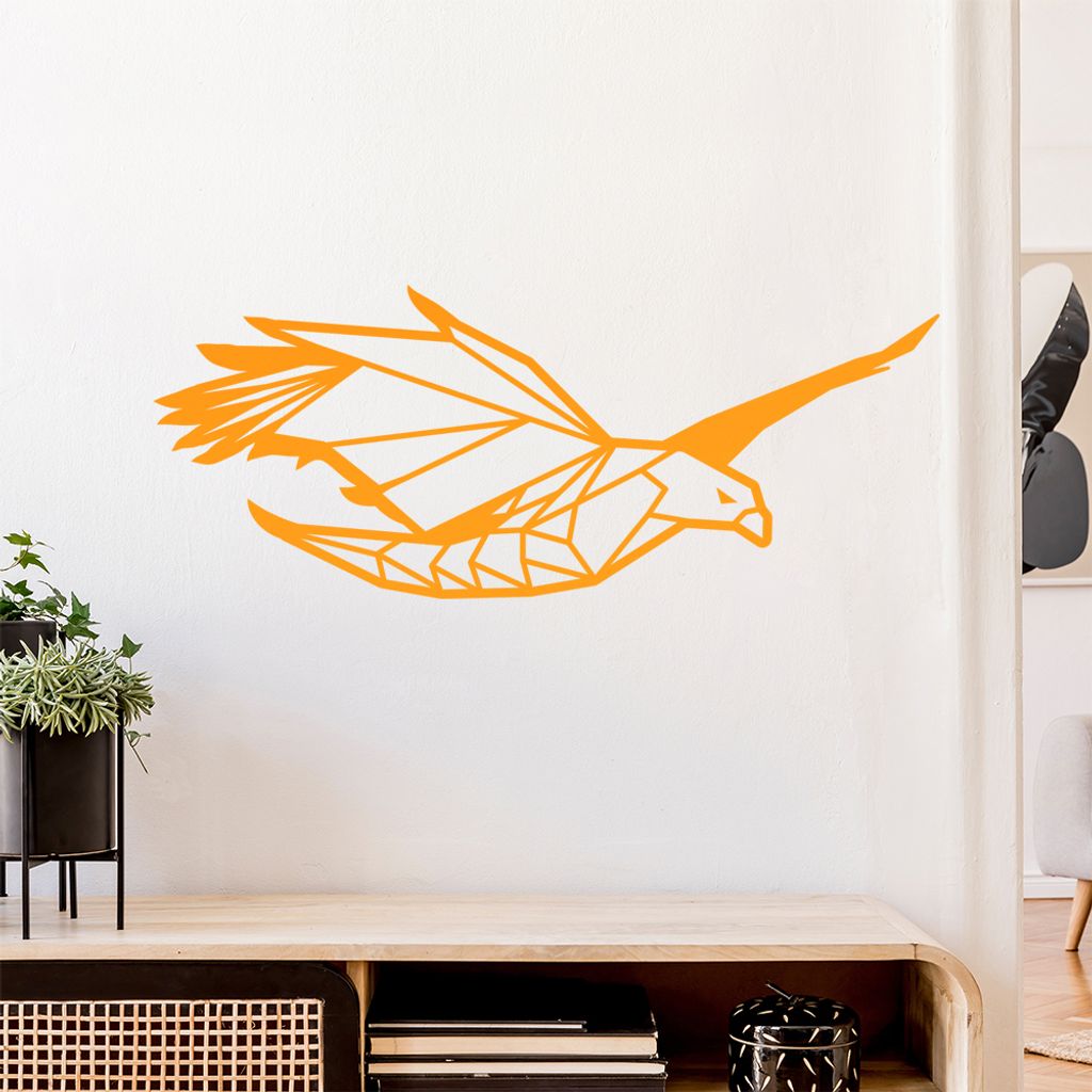Adler Raubvogel Polygon Wandtattoo Wandaufkleber Wall Sticker - Dekoration, Küche, Wohnzimmer, Schlafzimmer, Badezimmer