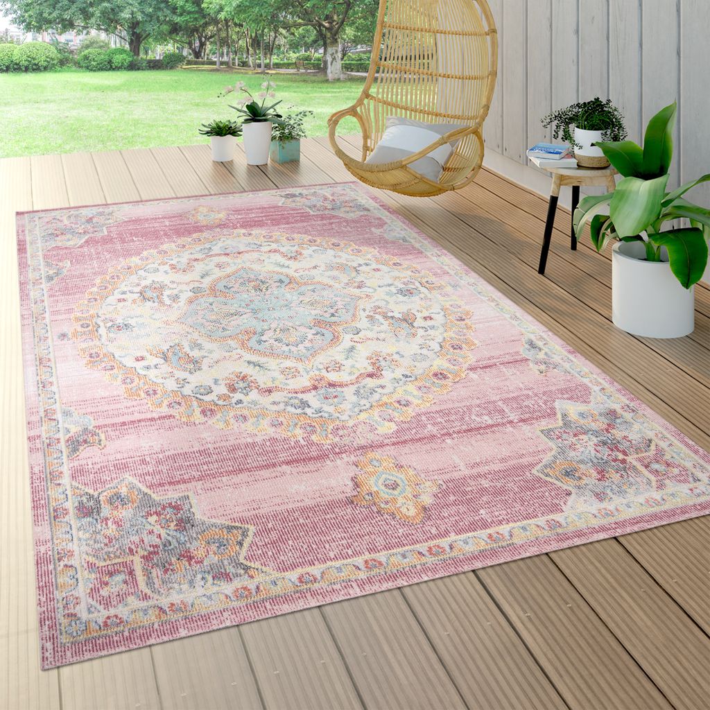 Outdoor Teppich Wetterfest Balkon Küche Orient Muster Produktbild 