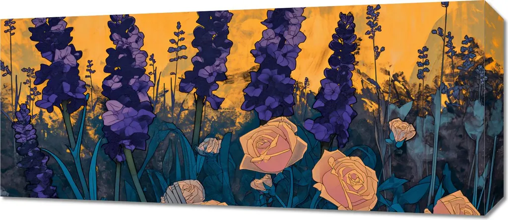 Offerta Quadro 70x30 Giardino Dorato - Alta Qualità al Miglior Prezzo