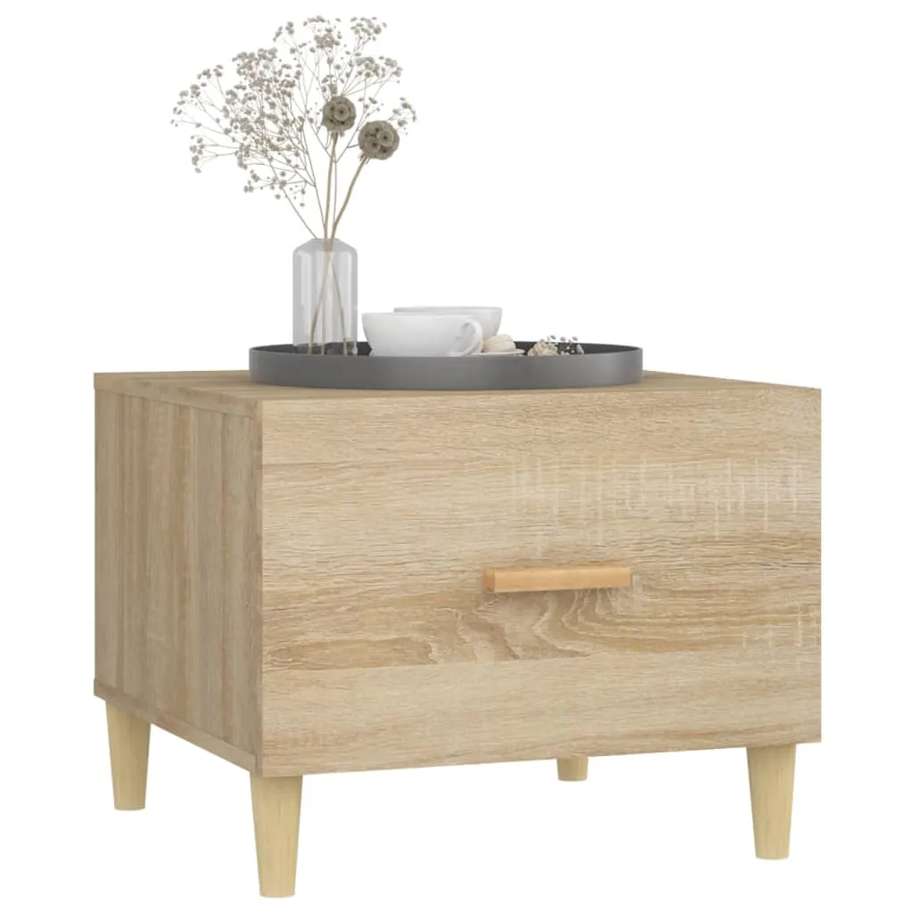 Table basse double gain de place chêne Sonoma pour petits appartements