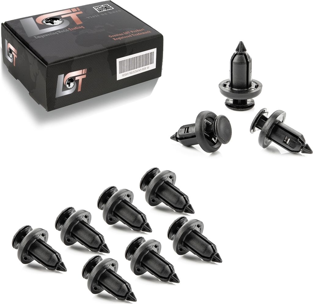 10x Radkasten Stoßstangen Kühlergrill Befestigung Clips METALLEINSATZ für HONDA