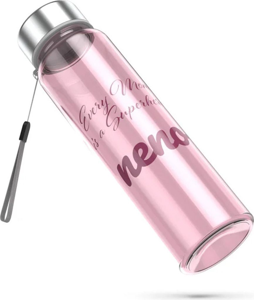 Neno Rosa Trinkflasche für #NenoMama – 500ml, Leicht & Kompakt, Ideal für Unterwegs, Sport und Arbeit
