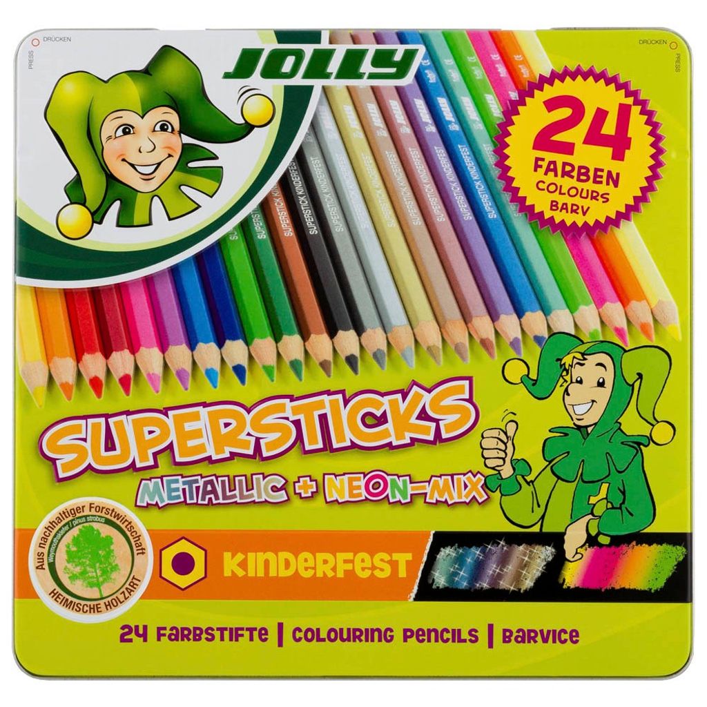 JOLLY 3000-0449 24x SUPERSTICKS METALLIC + NEON-MIX Image du produit 