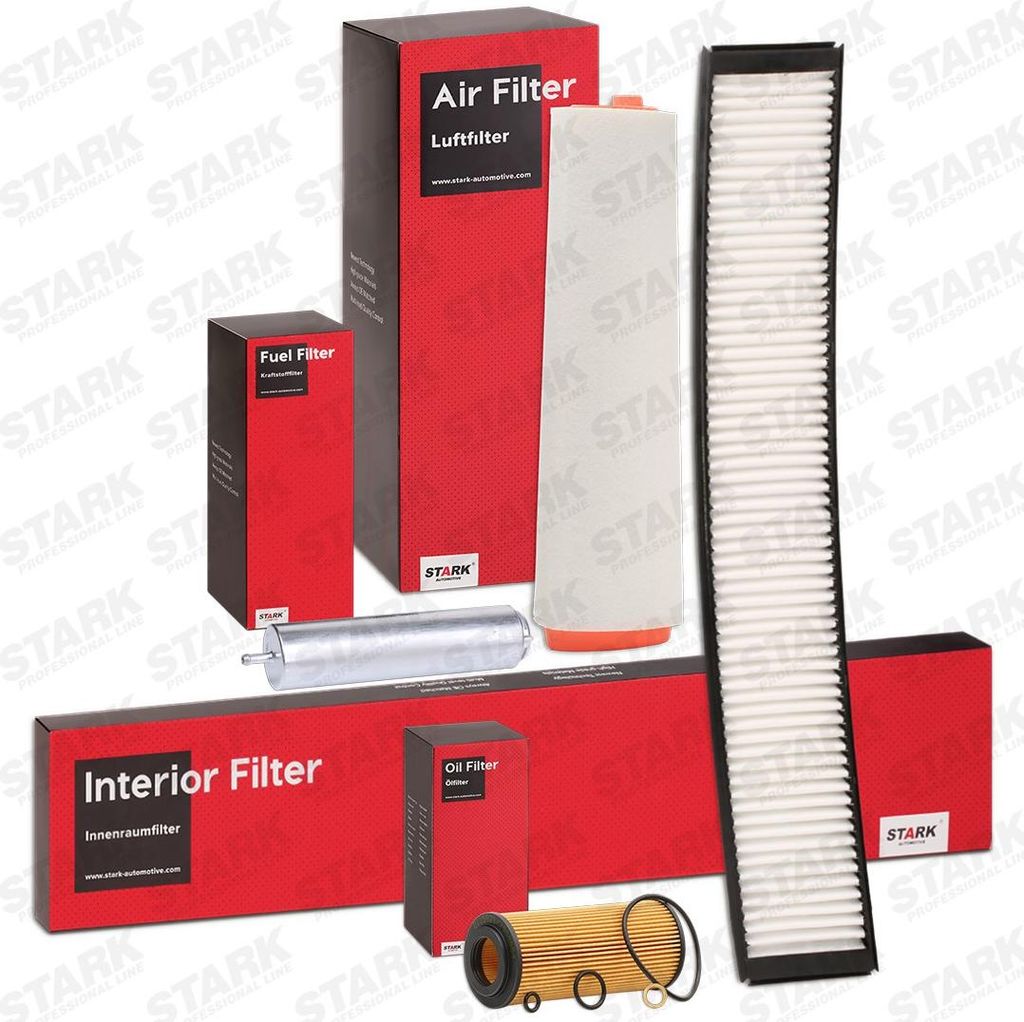 STARK Filterset Inspektionspaket Filtersatz für VW Golf V Schrägheck (1K1) für BMW 3 Limousine (E46) 5 Limousine (E60) 3 Touring (E46) X3 (E83) X5