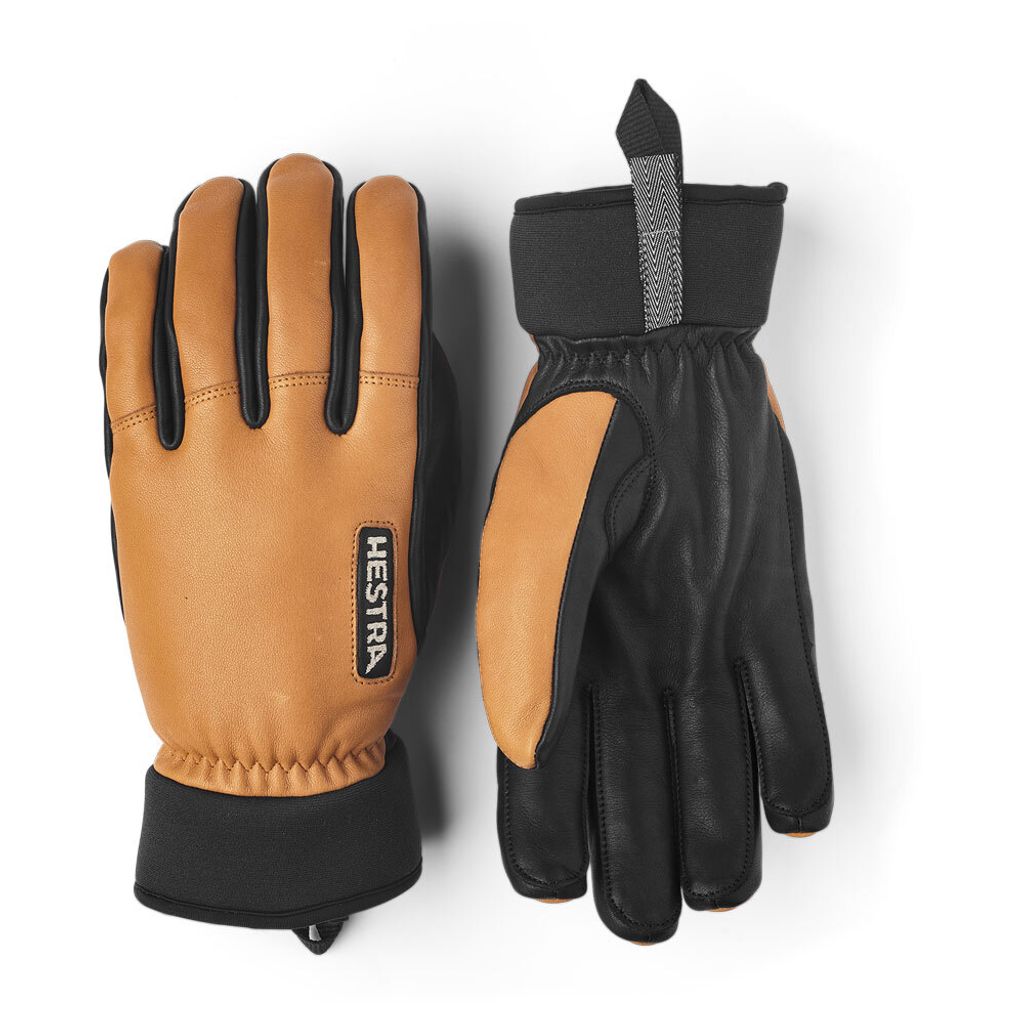 Hestra Army Leather Wool Terry 5 Finger - cork/brown