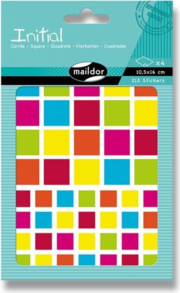Maildor Initial Squares Stickers Image du produit 