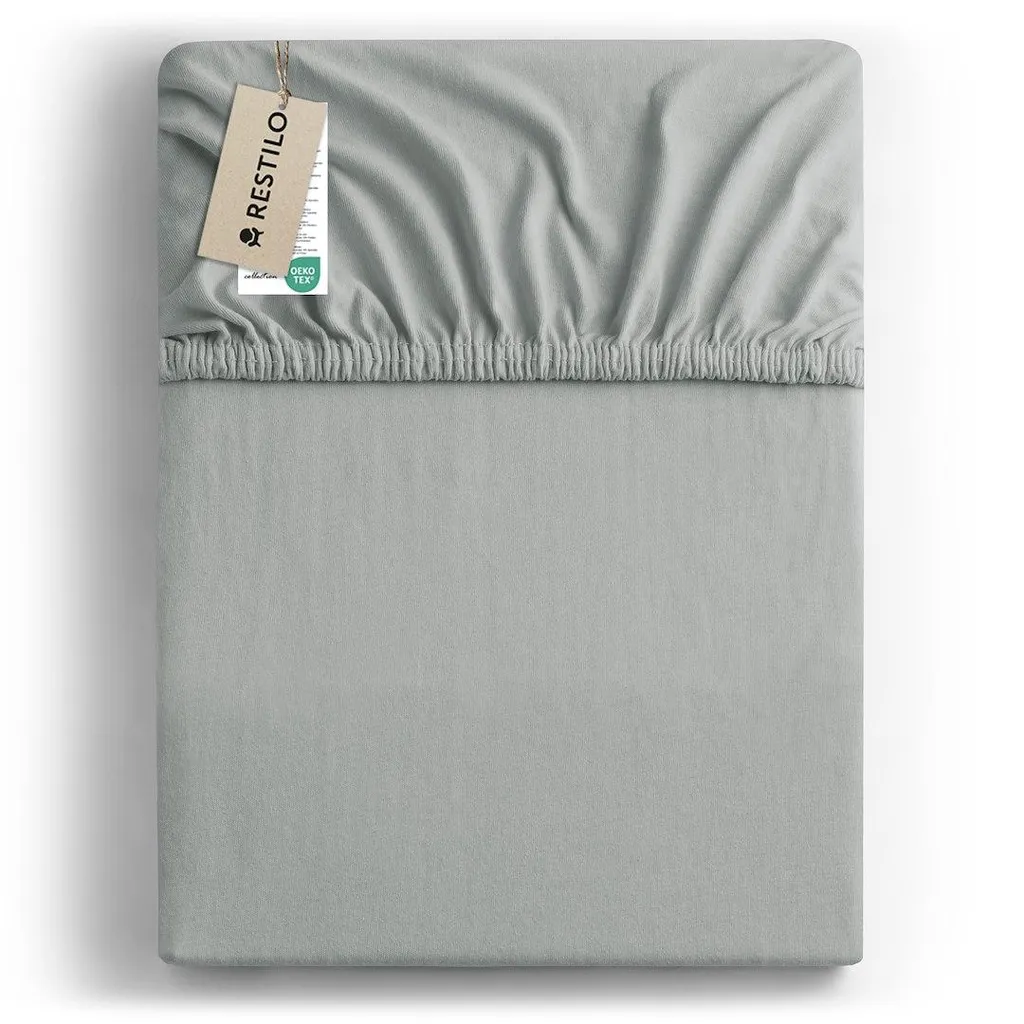 Drap-housse coton 180x200 Gris Acier : fini les draps qui glissent