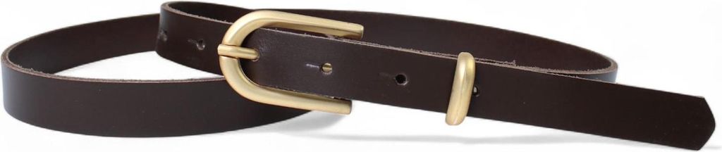 FRONHOFER schmaler 2 cm Damengürtel mit goldener Schnalle & Schlaufe