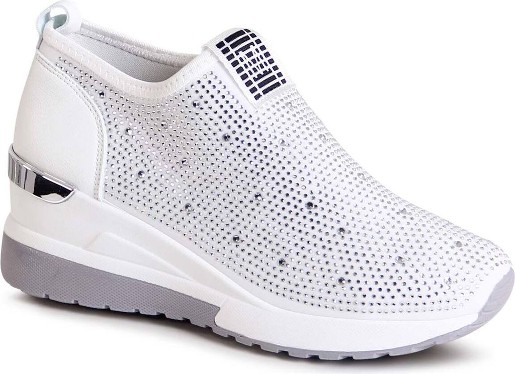 topschuhe24 2711 Damen Keil Sneaker Glitzer Slipper, Produktbild 