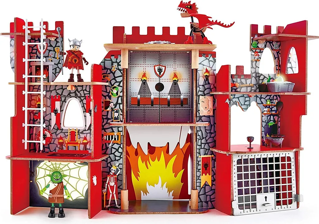 Château Viking Hape en bois solide pour un jeu durable et créatif