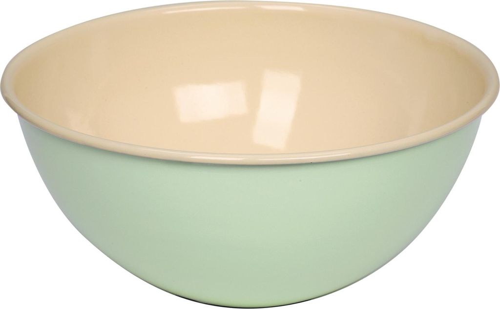 Riess Obstschüssel Emaille Salatschüssel | 22cm Nilgrün Pastell : 22cm Nilgrün Ausführung: 22cm Nilgrün
