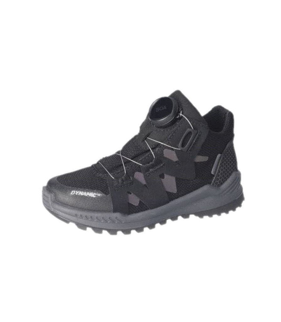 RICOSTA Sneaker RUNNER von PEPINO Starker Halt echt Leder/Textil Schnürung Textilfutter Jungen schwarz Größe 34
