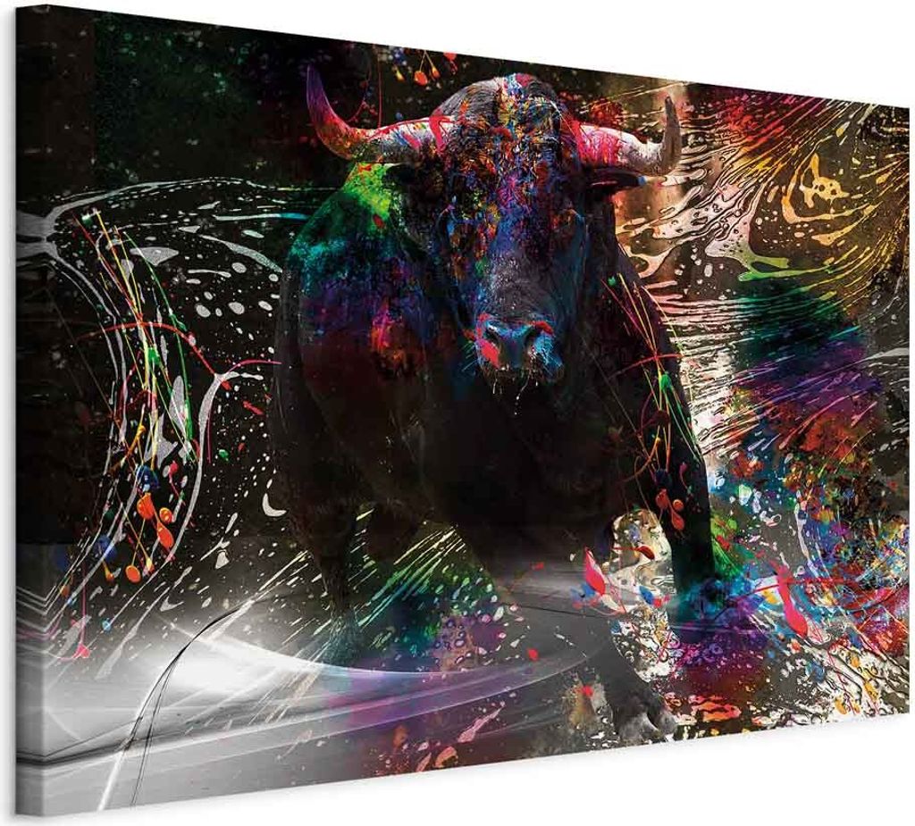 Italienischer Leinwand Leinwandbild - Testosterone (1 Part) Wide 120x80 cm Tiere g-A-0292-b-a