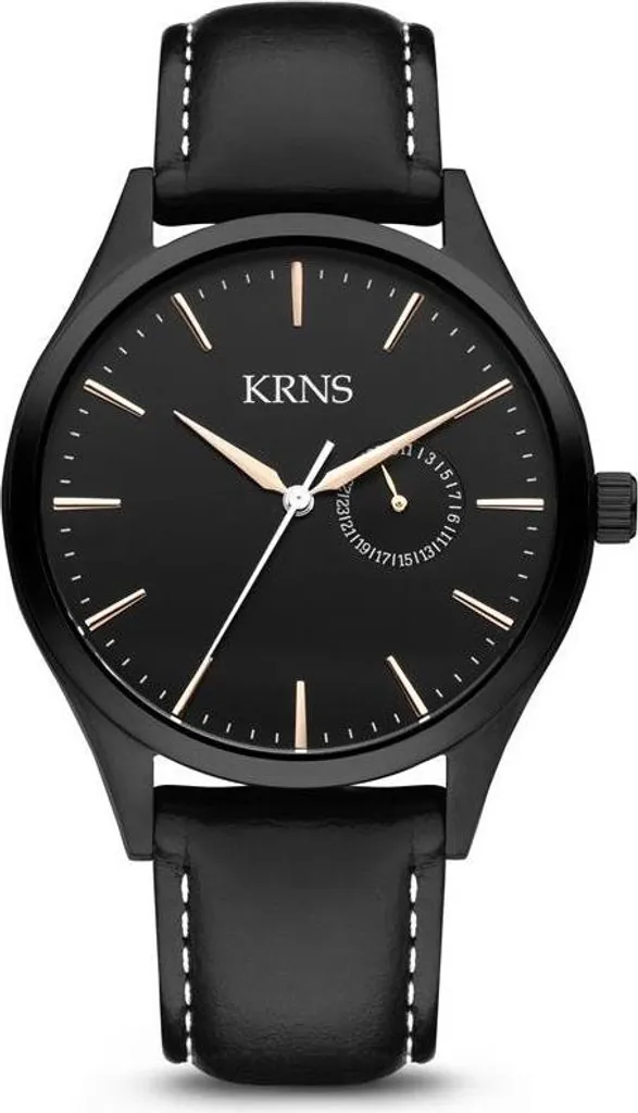 Montre-bracelet Krns 1018 Design Classique en Acier Argenté pour Homme