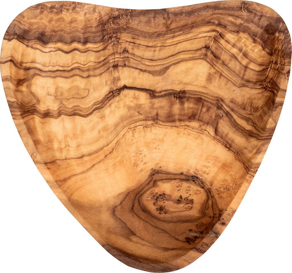 Olivenholz Schale ca. 17x17cm Herz Holzschale Holz Tischdeko Dekoschale Unikat