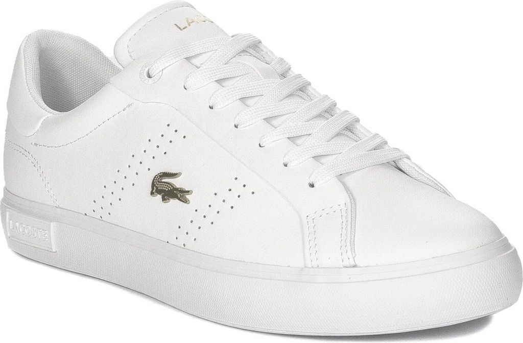 LACOSTE Powercourt 2.0 124 - Damen Sneakers Schuhe Leder Weiß 747SFA0072216 , EU 37 UK 4