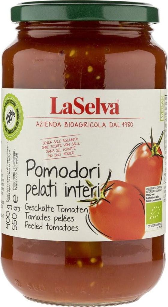 POMIDORY PELATI BIO 550 g (400 g) - LA SELVA