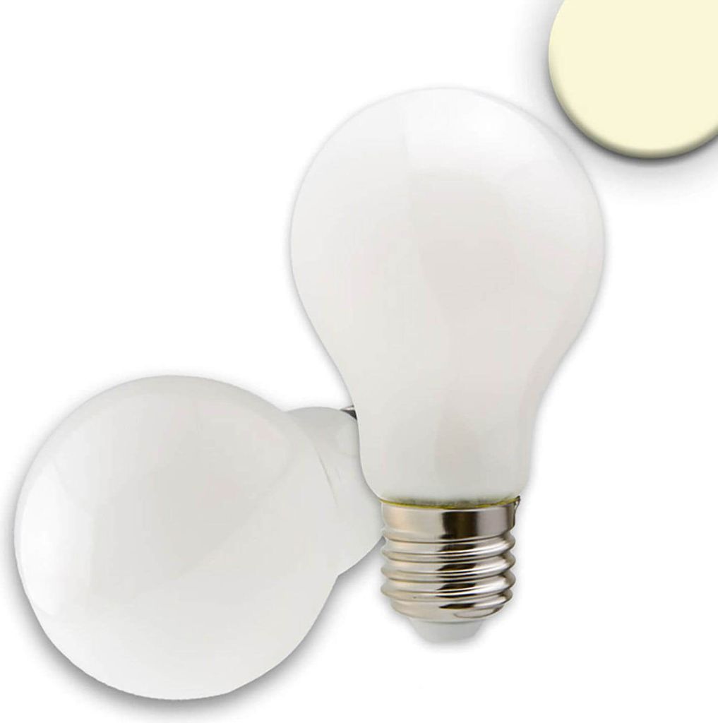 ISOLED E27 LED Birne, 8W, milky, warmweiß, dimmbar