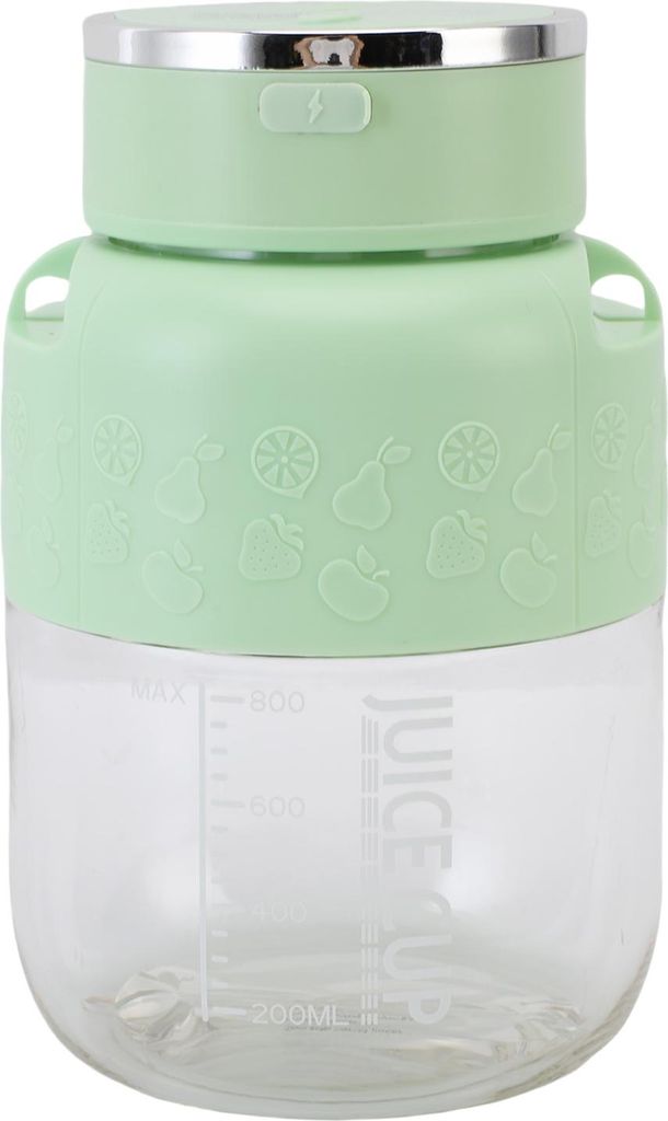 800ml Portable Juicer Cup Wiederaufladbare abnehmbare elektrische Saftpresse Blender für Büro Fitnessstudio Home Travel Grün