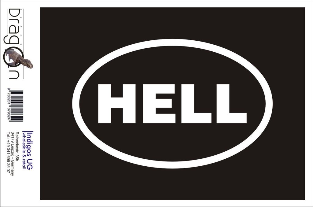 Aufkleber / Autoaufkleber - JDM / Die cut / Auto / OEM - HELL - 110x70 mm schwarz - Heckscheibe / Heckscheibenaufkleber