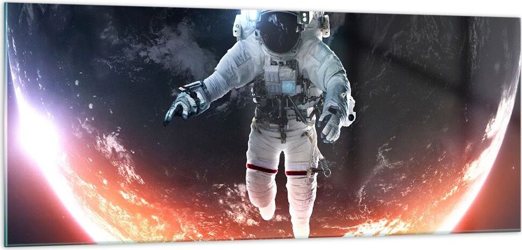 Bilder auf glas - Kosmonaut Weltraum - 100x40cm - Produktbild 