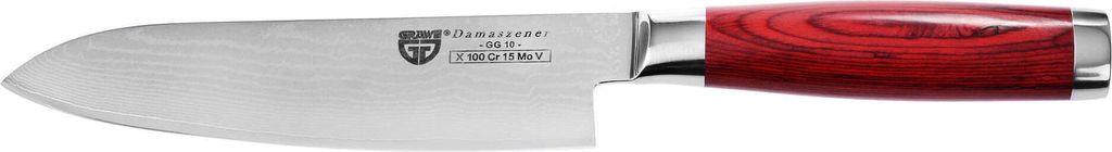 GRÄWE Damaszener Santokumesser 17,5 Klinge, Pakkawood-Griff
