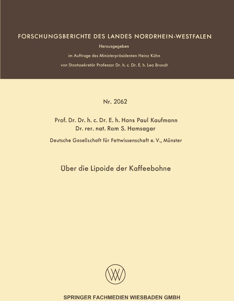 Über die Lipoide der Kaffeebohne