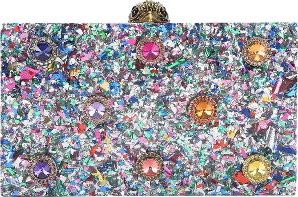Sac Kurt Geiger London Gems Box Clutch Multicolore - Pochette de Soirée