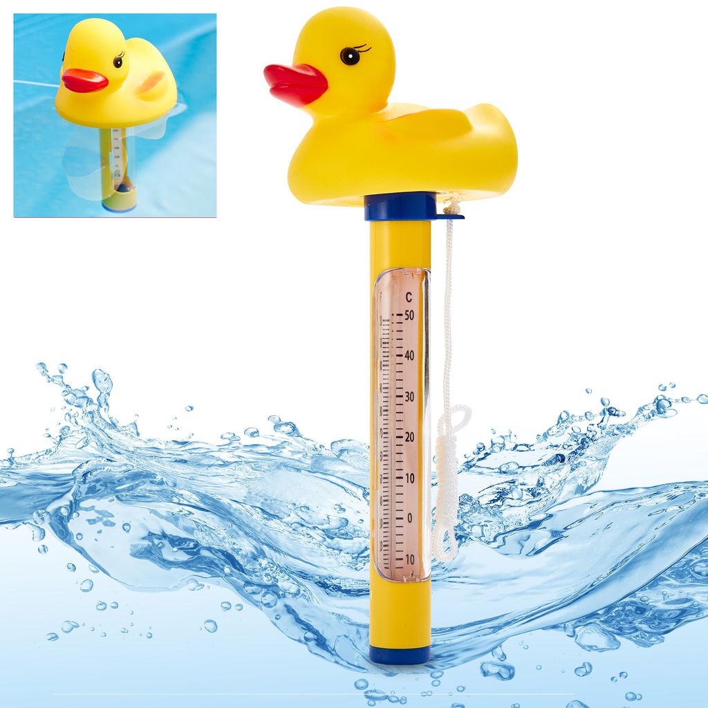 Poolthermometer mit Ente Motiv HECHT | Schwimmendes Produktbild 