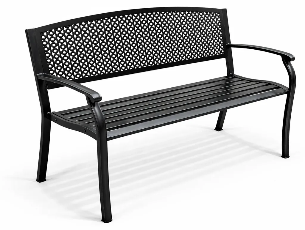 Banc de parc en acier Aga banquette extérieure anthracite