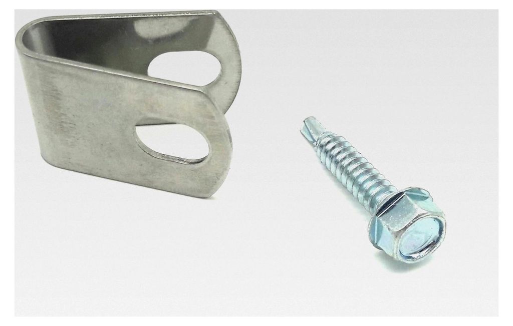 Montagehalter für Doppelstabmattenzaun, Nirosta, 10 Stück