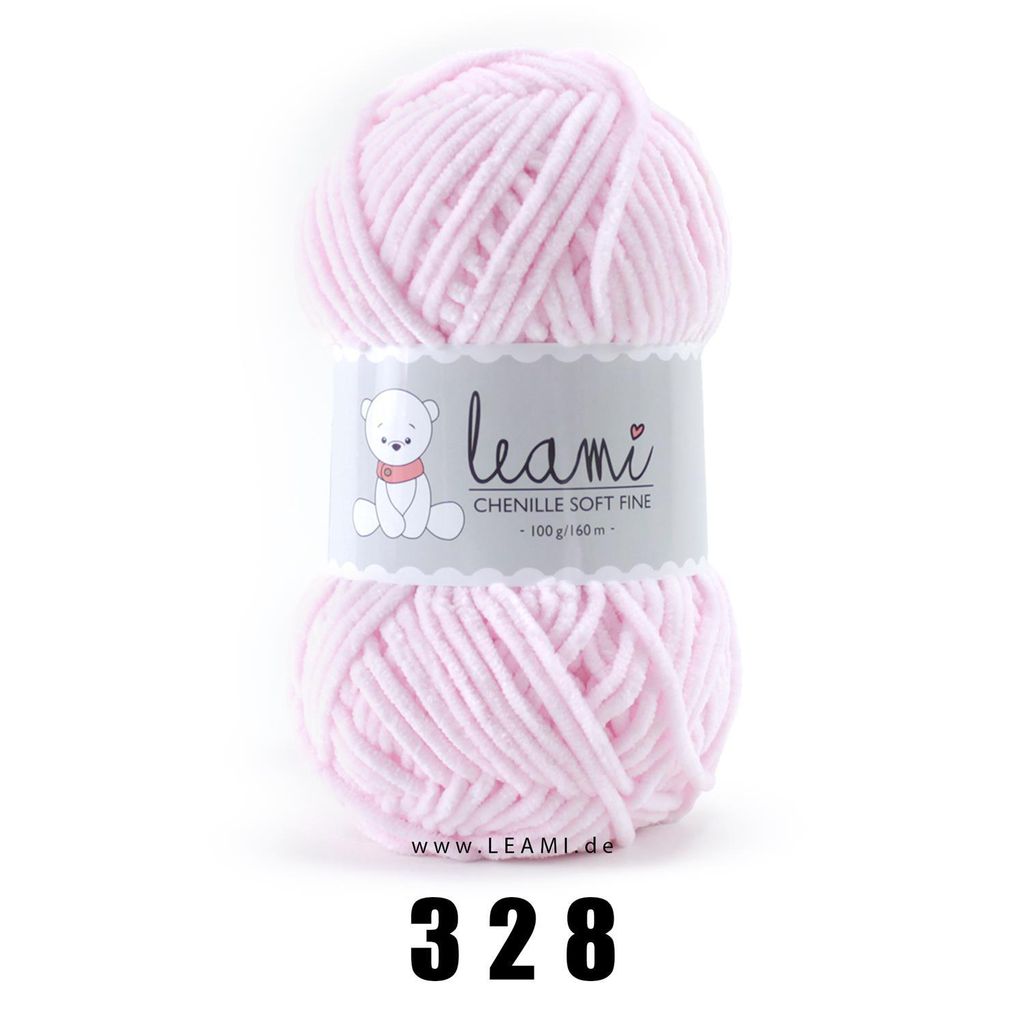 LEAMI Chenille soft FINE (100g/160m) 328 babyrosa