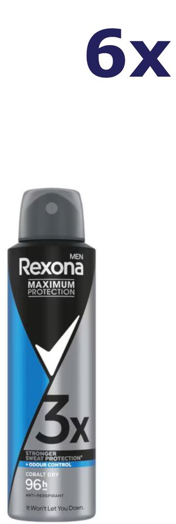 6x Rexona Deo spray - 150ml - maximum protection - cobalt dry