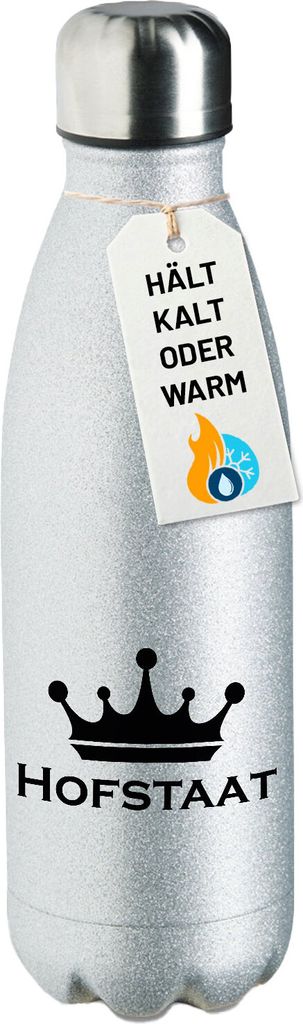 Huuraa Trinkflasche Hofstaat Schützenfest 500ml Silver Edelstahl Wasserflasche Trinkflasche Geschenkidee