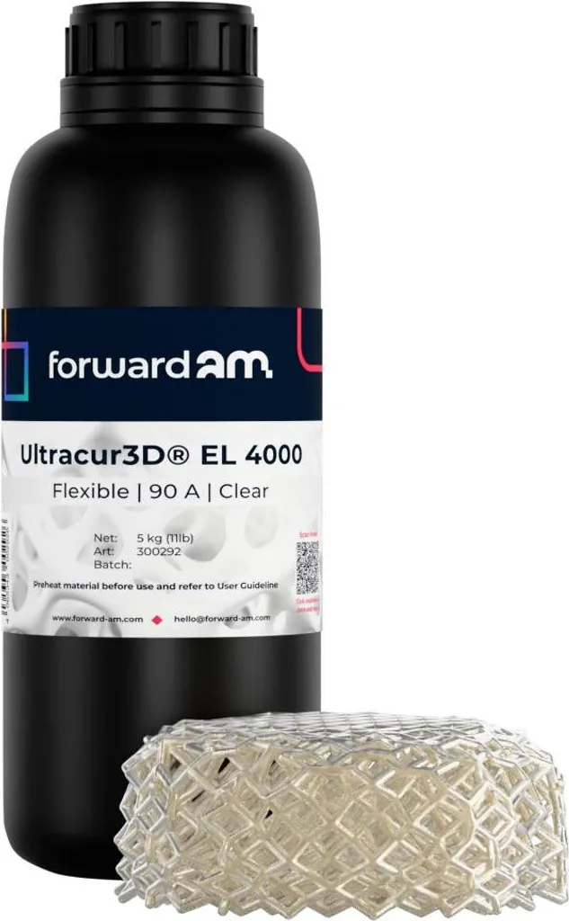 Résine 3D Flexible pour Prototypes et Joints Ultracur3D EL 4000 1kg