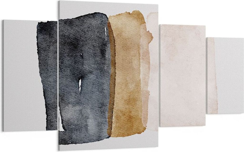 Bild auf Leinwand - Leinwandbild - 4 Teile - Abstraktion die Farben Aquarell - 160x90cm - Wand Bild - Wanddeko - Wandbilder - Leinwanddruck - Bilde...