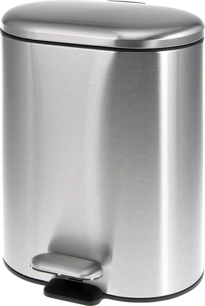 Petite poubelle de bureau 6L Inox pour déchets et tri sélectif