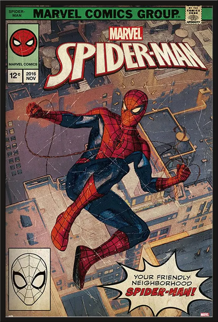 Décoration Murale Spider-Man : Affiche Encadrée pour Chambre ou Bureau
