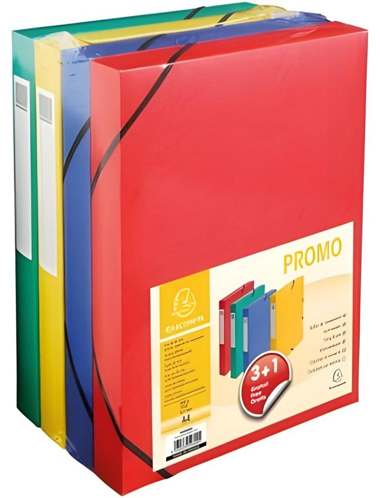 EXACOMPTA Sammelbox Promo Pack 3+1 40 mm farbig sortiert Produktbild 
