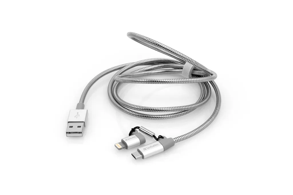 Verbatim Cavo Acciaio 2-in-1 Lightning e Micro-B: Un solo cavo per tutto