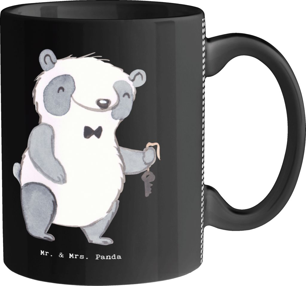 Mr. & Mrs. Panda Becher Vermieter Herz - Schwarz - Produktbild 