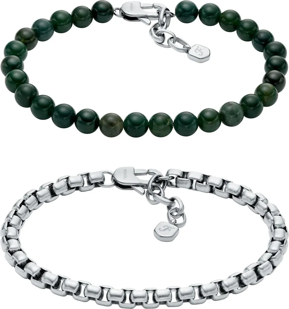 Bracciali Bracciale a catena Collezione Fossil Silver Gioielli - uomo