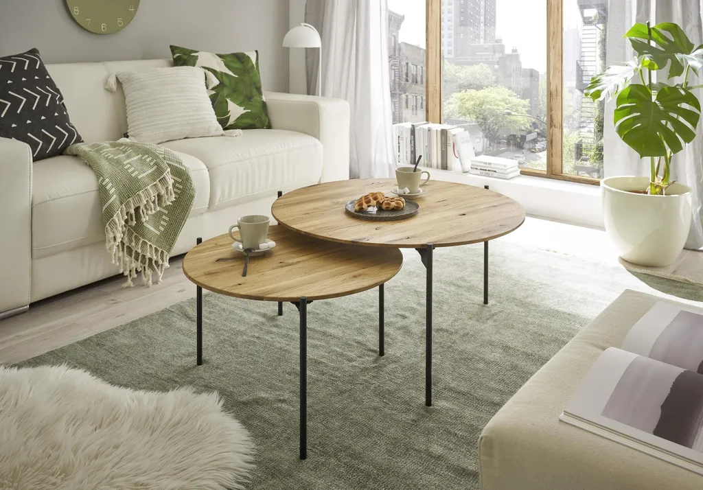 Table Basse Robuste en Chêne Massif ASSUAN - Finition Durable 55cm