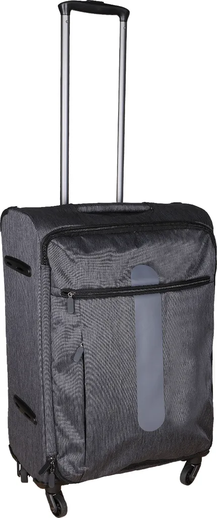 Valise de voyage grise 52 litres - Bagage trolley léger pour week-end