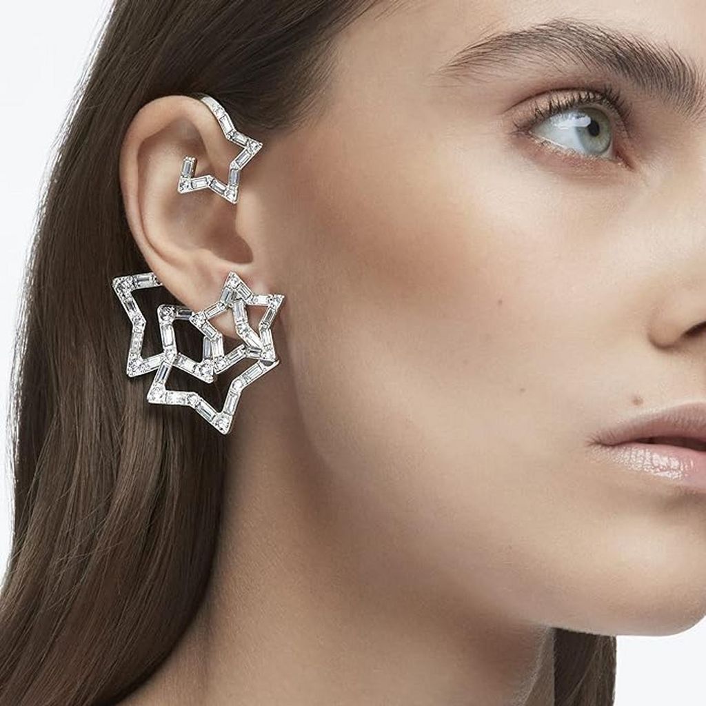 Swarovski Damen Ohrringe Ohrspange Set 3-teilig  Kristalle Produktbild 6