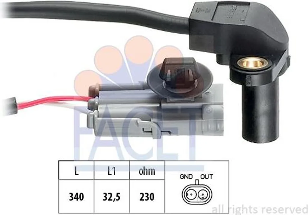 Capteur PMH vilebrequin haute précision FACET pour Renault Megane